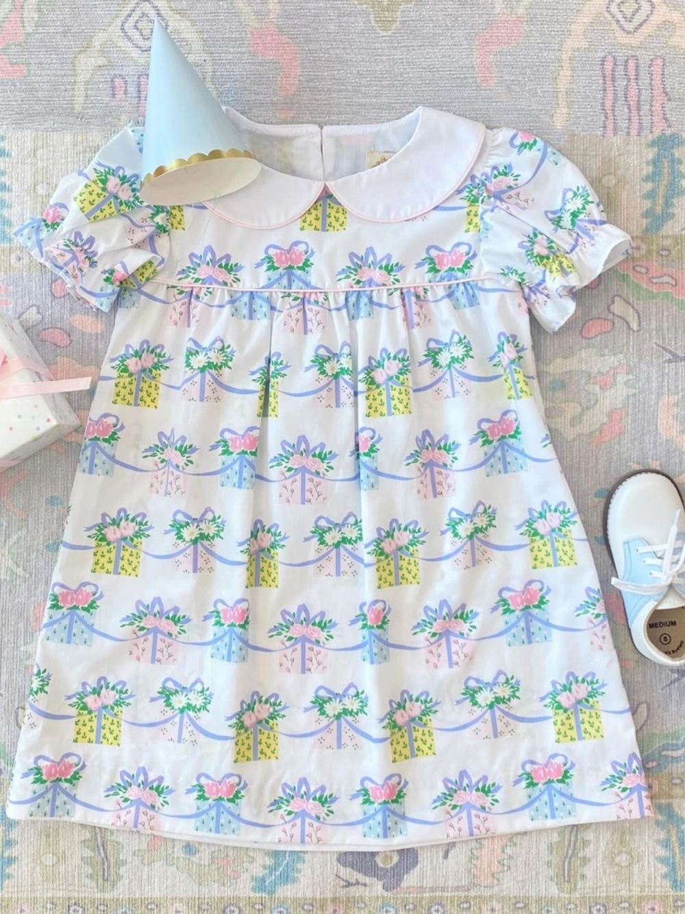 RARE Beaufort Bonnet Holly Day Dress Every Day Is A Gift With Palm Beach Pink 8